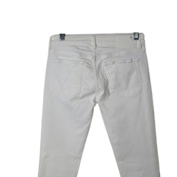 R13 Jeans Kate Skinny Angled Hem Frayed White Denin - Picture 6 of 15